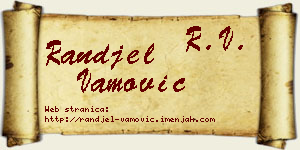 Ranđel Vamović vizit kartica